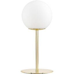 LAMPA STOŁOWA BIURKOWA NOWOCZESNA ZŁOTO KLASYCZNE BIAŁA KULA