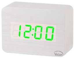 Zegar budzik drewniany led elektroniczny cyfrowy stojący -