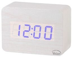 Zegar budzik drewniany led elektroniczny cyfrowy stojący -