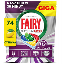 Tabletki do zmywarki FAIRY PLATINUM+ LEMON 74 szt.