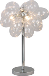 Lampa stołowa BALOON CLEAR, chrom + przezroczyste szkło