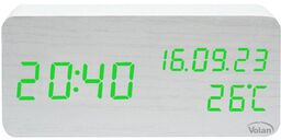 Zegar budzik drewniany led elektroniczny cyfrowy stojący -