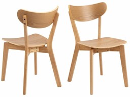 Krzesło Roxby dąb matowy, do jadalni, drewniane