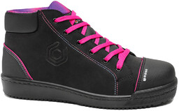 Obuwie ochronne BASE Margot Top S3 SRC; Czarny/Fuksja