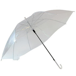 BQ13A PARASOL SKŁADANY TRANSPARENTNY - biały