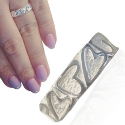 ankabizuteria.pl Pierścionek srebrny obrączka z serduszkami