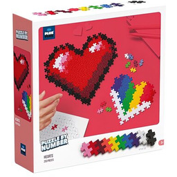 PLUS-PLUS Klocki plastikowe Puzzle by number Serce 014-3911