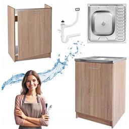 Szafka Kuchenna Stojąca 60 x 60 cm Dąb