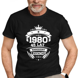 1980 Narodziny legendy 45 lat - męska koszulka