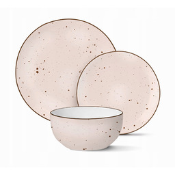 Zestaw Obiadowy Z Porcelany Mg Home Gemma Pink