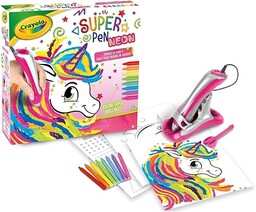 CRAYOLA - Super Pen Jednorożec Neon, gra polegająca
