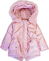 Zimowa kurteczka 146/152 parka dla dziewczynki Kurtka holo
