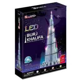 Puzzle 3D Burj Khalifa Led 136 elementów Cubicfun