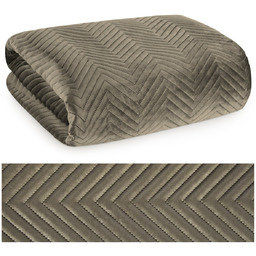 Narzuta 70 x 160 Welurowa wz. Sofia Brązowy