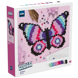PLUS-PLUS Klocki plastikowe Puzzle by number Motyl 014-3915