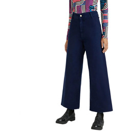 Spodnie damskie Desigual Template 3 kuloty granatowe-S