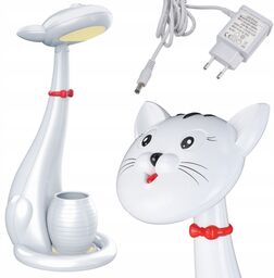 Lampka biurkowa dla dzieci, szkolna, led, kotek, 37