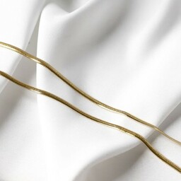 Łańcuszek złoty splot elegancka owalna żmijka 45 cm