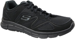 Skechers Satisfaction 58350-BBK, Męskie, buty sneakers, Czarne
