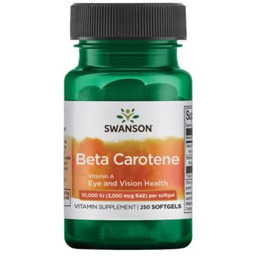 Swanson, beta carotene 10.000 IU, 250 kapsułek miękkich
