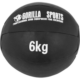 6kg Piłka lekarska ze skóry syntetycznej Gorilla Sports