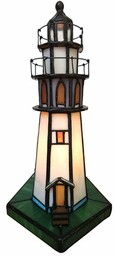 Witrażowa Lampa Stołowa Tiffany Latarnia Clayre & Eef