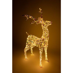 Figura renifer stojący 74 LED ciepły biały 80