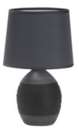 Lampa stołowa ceramiczna czarna Ambon 41-78643, lampka nocna