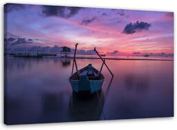 Obraz, Łódź na jeziorze 120x80