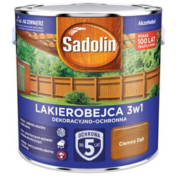 Lakierobejca Dekoracyjno-Ochronna 3w1 Ciemny Dąb 2,5 l Sadolin