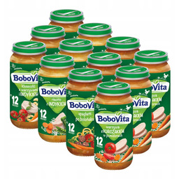 BoboVita Zestaw Mix-1 Obiadków po 12 miesiącu 12x250g