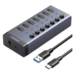 UGREEN 90307 7w1 USB-C 7x USB-A 3.0 12V
