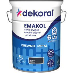 Emalia olejno-alkidowa EMAKOL Antracyt matowy 5 l Dekoral
