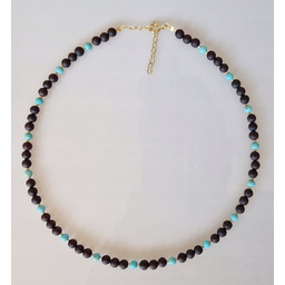 Naszyjnik z bursztynu matowa kulka, naszyjnik z bursztynu