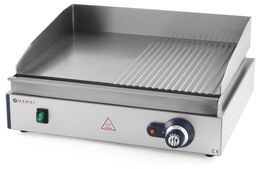 GRILL ELEKTRYCZNY KONTAKTOWY PŁYTA 1/2 GŁADKA 1/2 RYFLOWANA