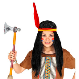 Peruka Indianina z opaską i piórem