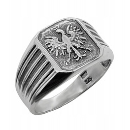 Sygnet srebrny z Orłem Patriotyczny Pierścień z Orzełkiem