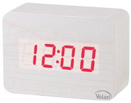 Zegar budzik drewniany led elektroniczny cyfrowy stojący -