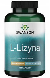 Swanson L-Lysine, L-lizyna 500 mg, 100 kapsułek