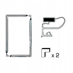 Zestaw uszczelek drzwi lodówki z włożonym magnesem, 1300x700mm