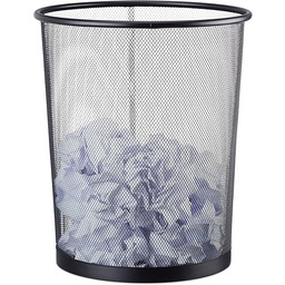 Relaxdays Metalowy kosz na papier, duży kosz