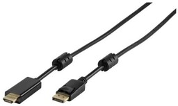 Vivanco 45343 DisplayPort - HDMI 1,8m Czarny Kabel