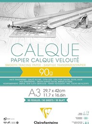 Clairefontaine 97134C  Blok klejony papier kalka, A3