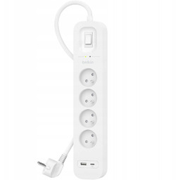 Listwa antyprzepięciowa 525J Belkin Surge, Usb-c Usb-a 4x