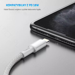 BASEUS Kabel USB-C do Lightning PD 20W 1m