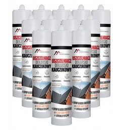 12 X Silikon Uszczelniacz Dekarski Kauczukowy Brązowy