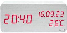 Zegar budzik drewniany led elektroniczny cyfrowy stojący -