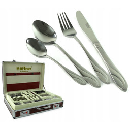 Zestaw Komplet Sztućców Walizka 72 El Satyna Hoffner