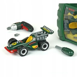 Walizka z autem, wkrętarką Klein Bosch zestaw