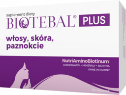 BIOTEBAL PLUS włosy skóra paznokcie 30 tabletek